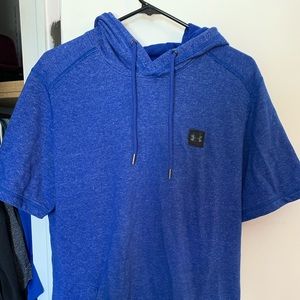 Under Armor Royal Blue Short Sleeve Hoodie - XL (Fitted)